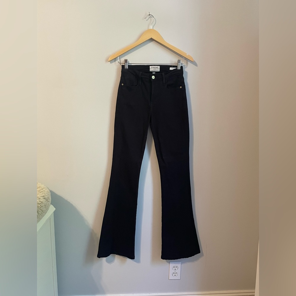 Black flare Frame jeans size 24